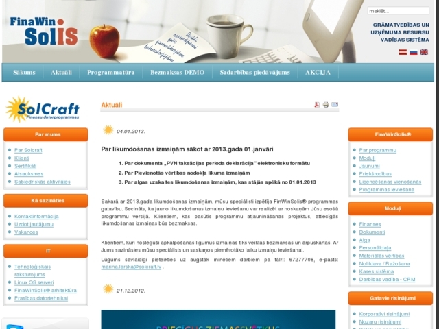 SolCraft, SIA